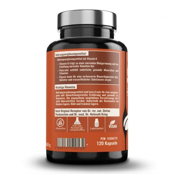Vitamin K plus Kapseln - Produktbeschreibung und Verzehrempfehlung.
